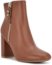 Nine West - Takes 9x9 Leather Ankle Booties - Lyst