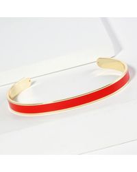 Fashnzfab - Dipped Solid Gameday Color Enamel Cuff Bracelet - Lyst