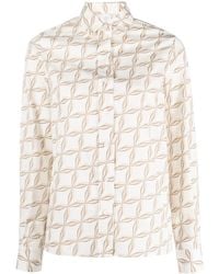 Eleventy - Long Sleeve Shirt With Geometric Pattern - Lyst