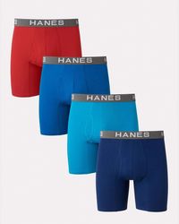 Hanes - Ultimate Underwear Flex Fit Boxer Brief 4-Pack Gbo519 - Lyst