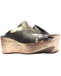Chocolat Blu - Yiona Pony Peep Toe Wedge Pony Hair Sandal - Lyst