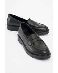 Forever & Always Shoes - Bree Platform Penny Leather Loafer - Lyst