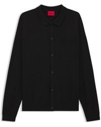 HUGO - Regular-Fit Jacket With Ribbed Trims - Lyst