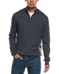 AllSaints - Allsaints Kilburn Zip Wool-Blend Funnel Neck Sweater - Lyst
