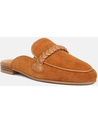 Rag & Co - Lavinia Suede Leather Braided Detail Mules - Lyst