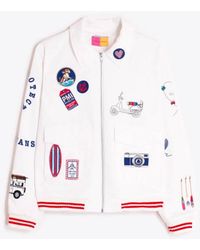 Vilagallo - Embroidered Bomber Jacket - Lyst
