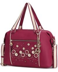 MKF - Francis Tote Vegan Leather Flowers Bag For With Decorative M Keychain - Lyst