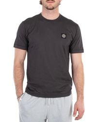 Stone Island - Compass Patch Logo Cotton T-Shirt - Lyst