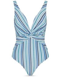 Jonathan Simkhai - Striped Lined One-piece Swimsuit - Lyst