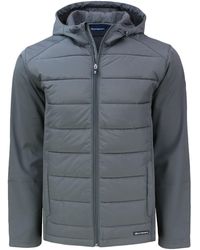 Cutter & Buck - Evoke Hybrid Eco Softshell Recycled Full Zip Big & Tall Hooded Jacket - Lyst