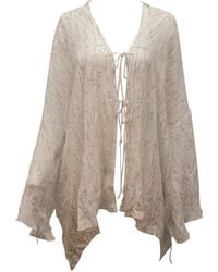 IRO - Tie Front Silk Blouse - Lyst