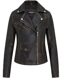 Infinity Leather - Vintage Classic Brando Biker Leather Jacket - Lyst
