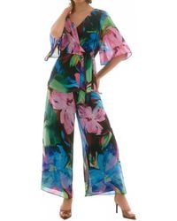 Joseph Ribkoff - Floral Chiffon Peplum Top - Lyst