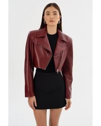Lamarque - Daylin Cropped Leather Jacket - Lyst