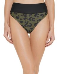 DKNY - Printed High-Waist Swim Bottom Separates - Lyst