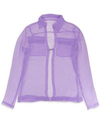 Opening Ceremony - See-Through Lilac Blouse - Lyst