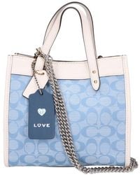 COACH - Field Tote 22 Signature Chambray 2Way Bag - Lyst
