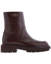 Ferragamo - Oreste Leather Bootie - Lyst