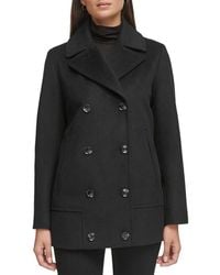 Kenneth Cole - Wool-Blend Coat - Lyst