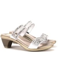 Naot - Temper Two-Strap Metallic Wedge Sandal - Lyst