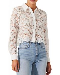 Astr - Isabis Floral Lace Top - Lyst