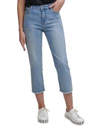 DKNY - Rivington Denim Slim Fit Cropped Jeans - Lyst