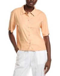 Monrow - Short Sleeve Linen Vacation Shirt - Lyst