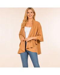 TRUEDAMES - Open Front Solid Wrap Poncho - Lyst
