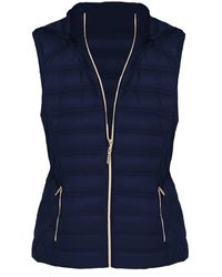 Michael Kors - Down Fill Full Zip Removable Hood Puffer Vest - Lyst