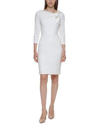 Calvin Klein - Three Quarter Sleeve Mini Wear To Work Dress - Lyst