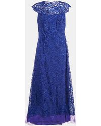 Tadashi Shoji - Floral Lace Cap Sleeve Milien Gown - Lyst