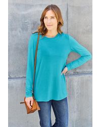 TRUEDAMES - Full Size Round Neck Long Sleeve Top - Lyst