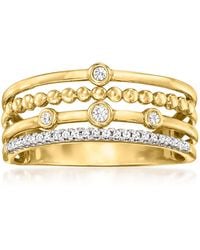 Ross-Simons - Bezel-Set Diamond Multi-Row Ring - Lyst