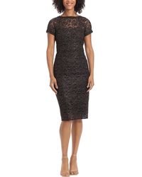 Maggy London - Lace Metallic Cocktail And Party Dress - Lyst