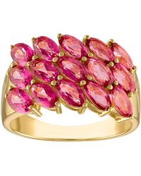 Ivy Sharpe - 14K Over Brass Simulated Sapphire Ring - Lyst