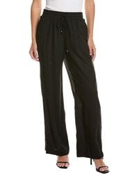 Cece - Wavy Tapered Linen-Blend Pant - Lyst