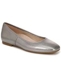 Vionic - Orinda 2 Ballet Flat Sliver Leather Square Toe Slip-On Ver945 - Lyst