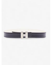 Hermès - H Belt / Cream Leather - Lyst