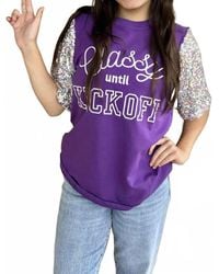 Layerz Clothing - Classy Until Kickoff Top - Lyst