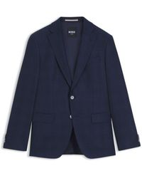 BOSS - Checked Slim-Fit Jacket - Lyst