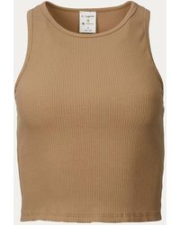 By Together - Cropped Ribbed Stretch-cotton Top - Lyst