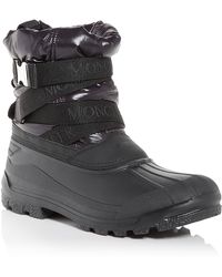 Moncler - Summus Belt Leather Quilted Winter & Snow Boots - Lyst
