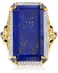 Ross-Simons - Lapis, Topaz And Sapphire Bumblebee Ring With Enamel - Lyst
