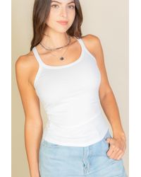 TRUEDAMES - Solid Ribbed Knit Cami Top - Lyst