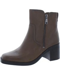 Naturalizer - Emmy Leather Square Toe Ankle Boots - Lyst