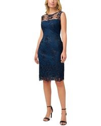 Adrianna Papell - Sequined Knee-length Sheath Dress - Lyst