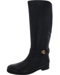 Lauren by Ralph Lauren - Brittaney Leather Riding Knee-high Boots - Lyst