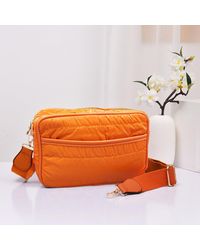 Fashnzfab - Solid Rectangle Puffer Crossbody Bag - Lyst