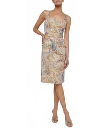 L'Agence - Idy Button Front Midi Tank Dress - Lyst