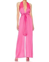 Nookie - Utopia Satin Wide Leg Jumpsuit - Lyst